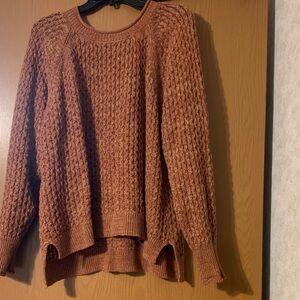 Time and Tru Women's Knit Sweater - Rust